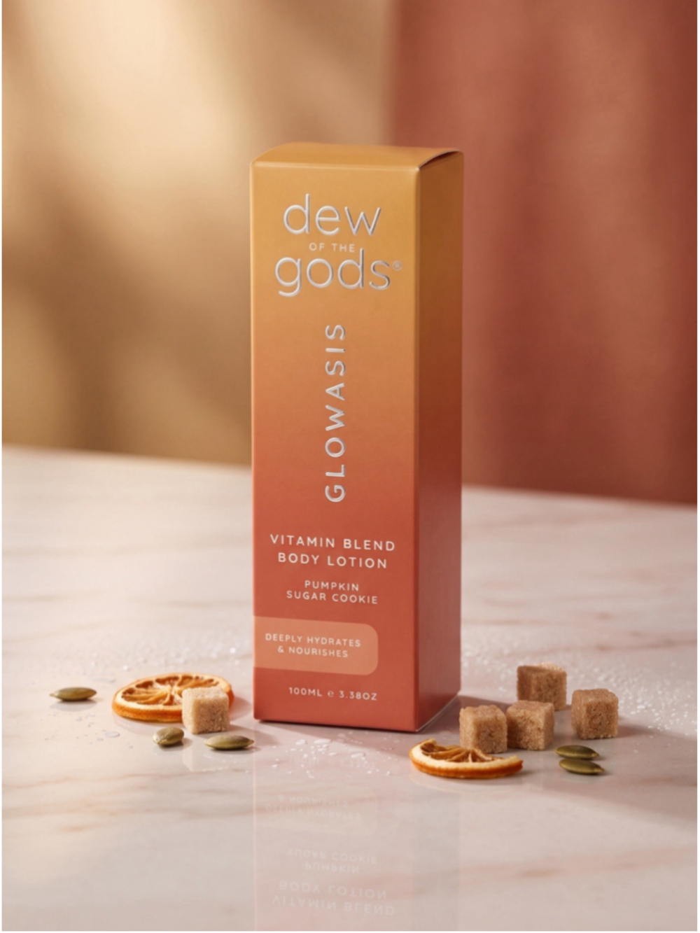 Dew Of The Gods Glowasis Vitamin Blend Body Lotion Pumpkin Sugar Cookie 3.38 Oz